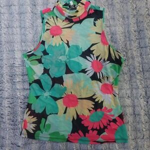 NWT AFRM bright floral sleeveless‎ top (see pic for blemish) XL